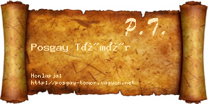 Posgay Tömör névjegykártya